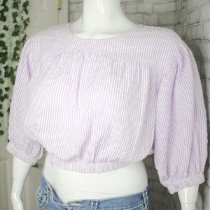 Cottage Farmgirl Barbie Seersucker Top